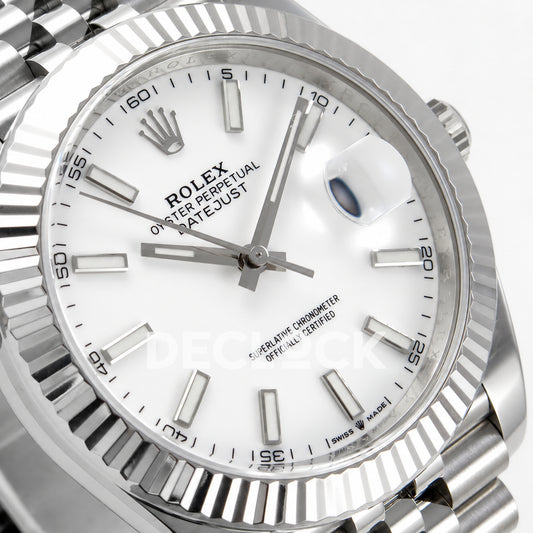 Rolex Datejust 41 126334 White Stick Dial Jubilee Clean Plus JH3235 V2
