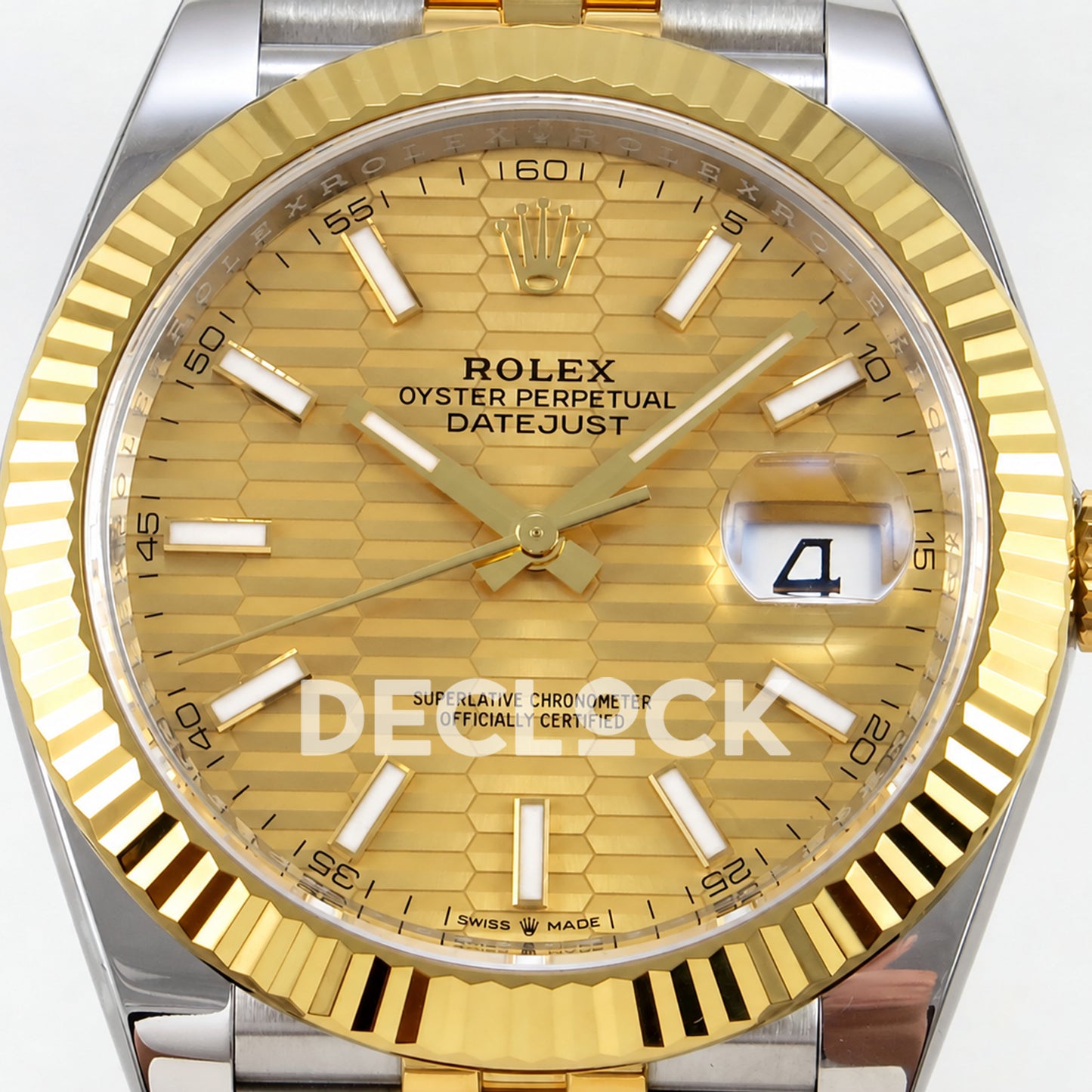 Rolex Datejust 41 126333 Yellow Gold Textured Dial Jubilee VF DD3235
