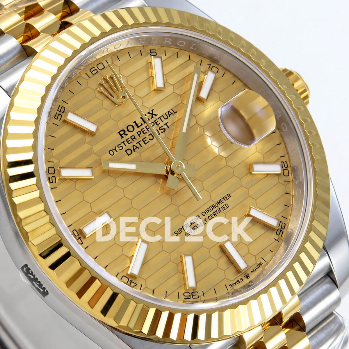 Rolex Datejust 41 126333 Yellow Gold Textured Dial Jubilee VF DD3235