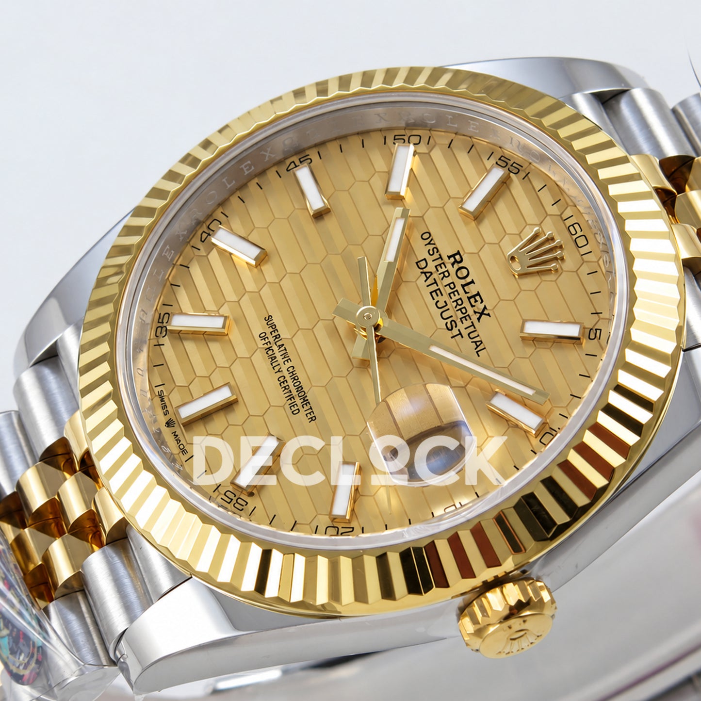 Rolex Datejust 41 126333 Yellow Gold Textured Dial Jubilee VF DD3235
