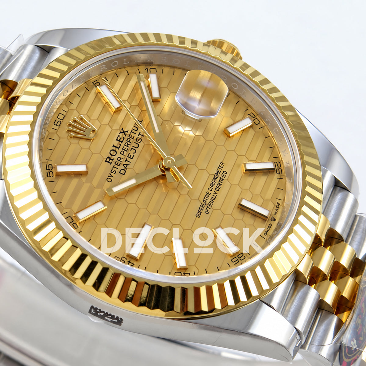 Rolex Datejust 41 126333 Yellow Gold Textured Dial Jubilee VF DD3235