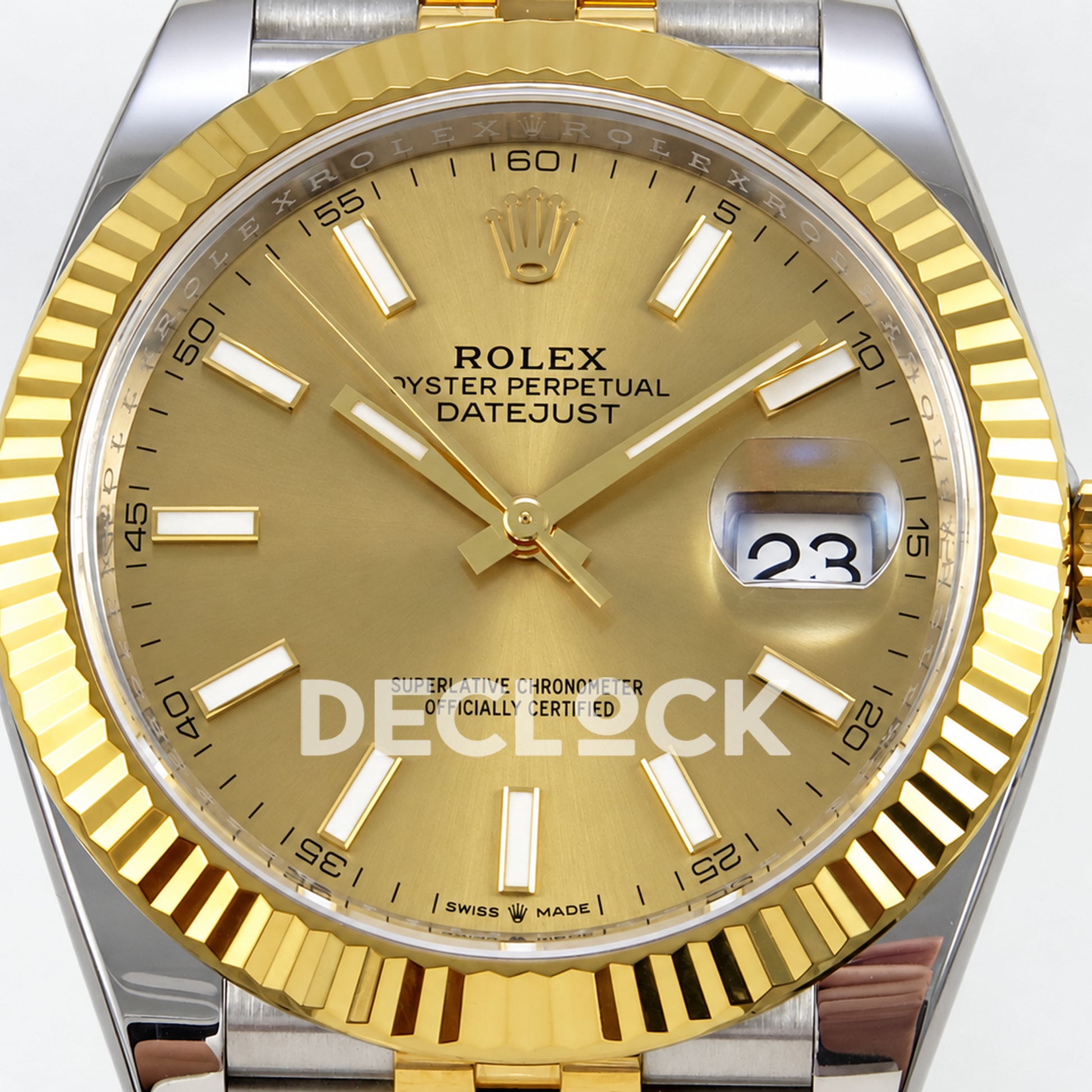 Rolex Datejust 41 126333 Yellow Gold Stick Dial Jubilee VF DD3235