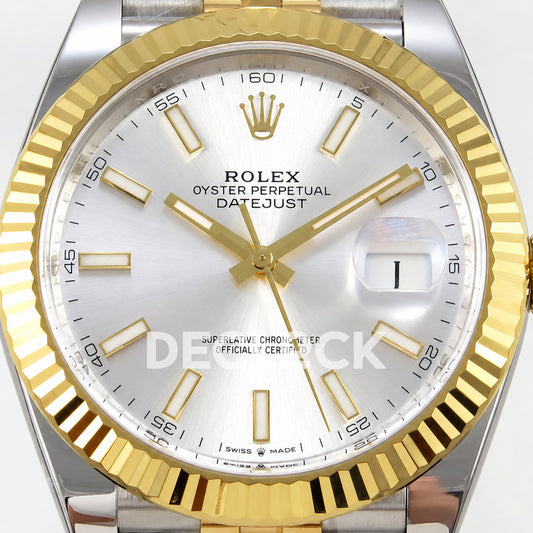 Rolex Datejust 41 126333 Silver Stick Dial Jubilee VF DD3235