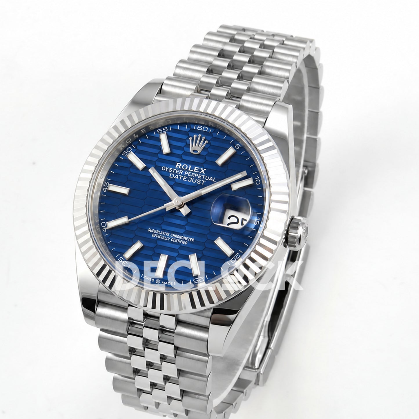 Rolex Datejust 41 126334 Blue Textured Dial Jubilee GOLD Maker JH3235 Free Sprung