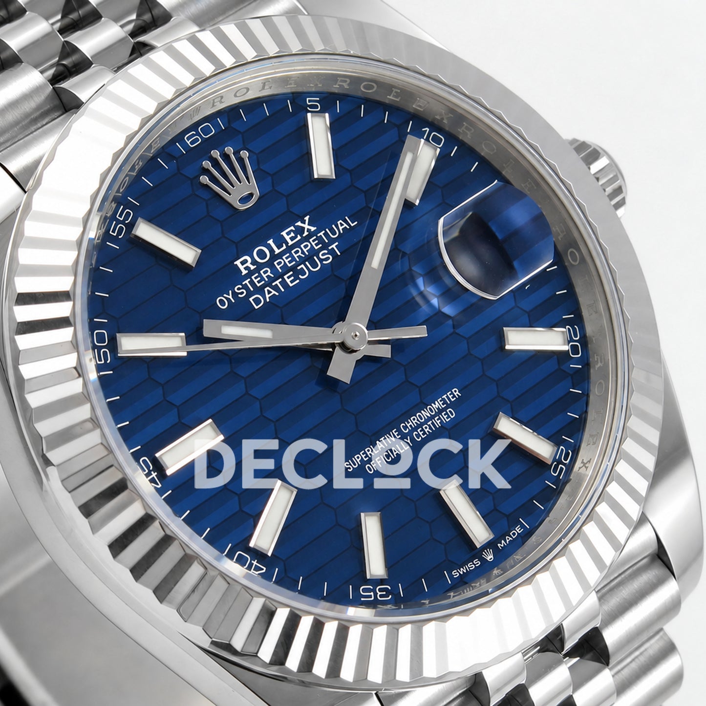 Rolex Datejust 41 126334 Blue Textured Dial Jubilee GOLD Maker JH3235 Free Sprung