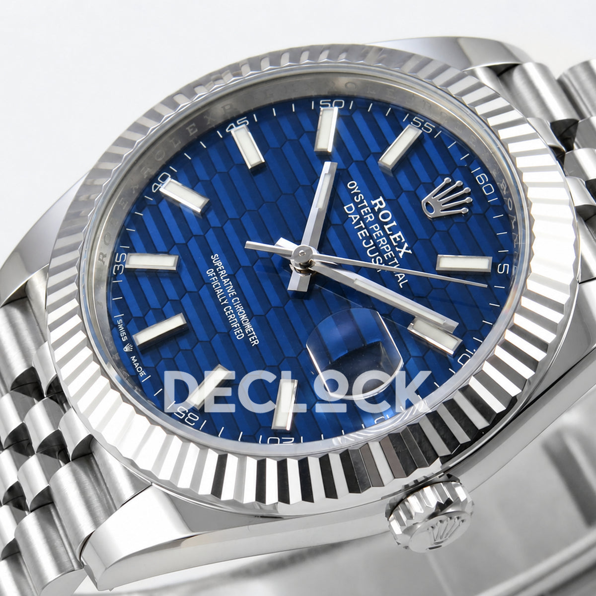 Rolex Datejust 41 126334 Blue Textured Dial Jubilee GOLD Maker JH3235 Free Sprung