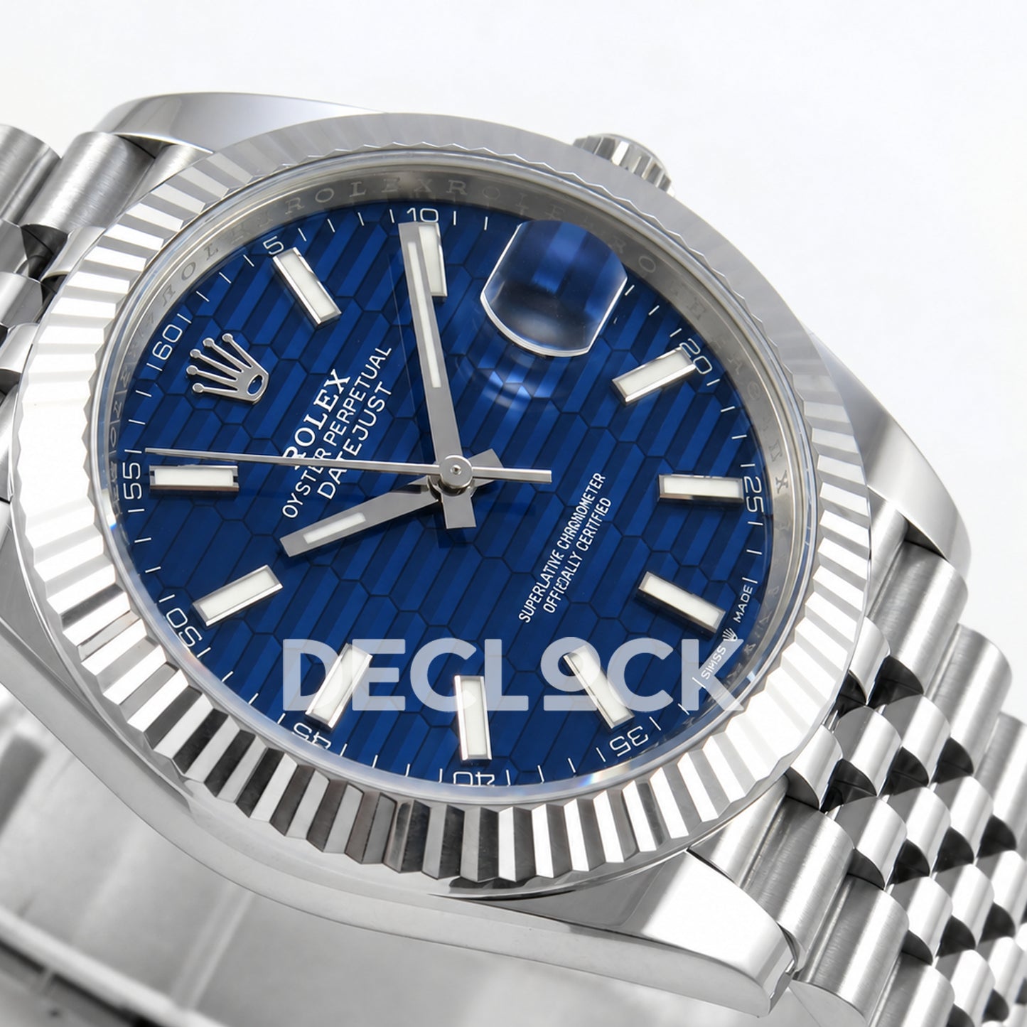 Rolex Datejust 41 126334 Blue Textured Dial Jubilee GOLD Maker JH3235 Free Sprung