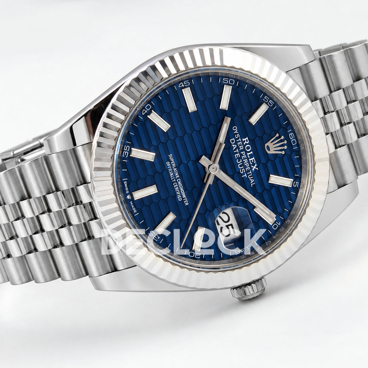 Rolex Datejust 41 126334 Blue Textured Dial Jubilee GOLD Maker JH3235 Free Sprung