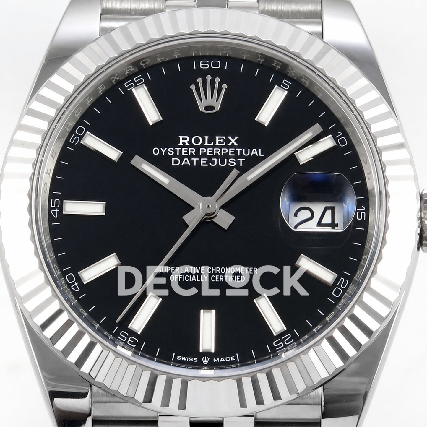 Rolex Datejust 41 126334 Black Stick Dial Jubilee GOLD Maker JH3235 Free Sprung