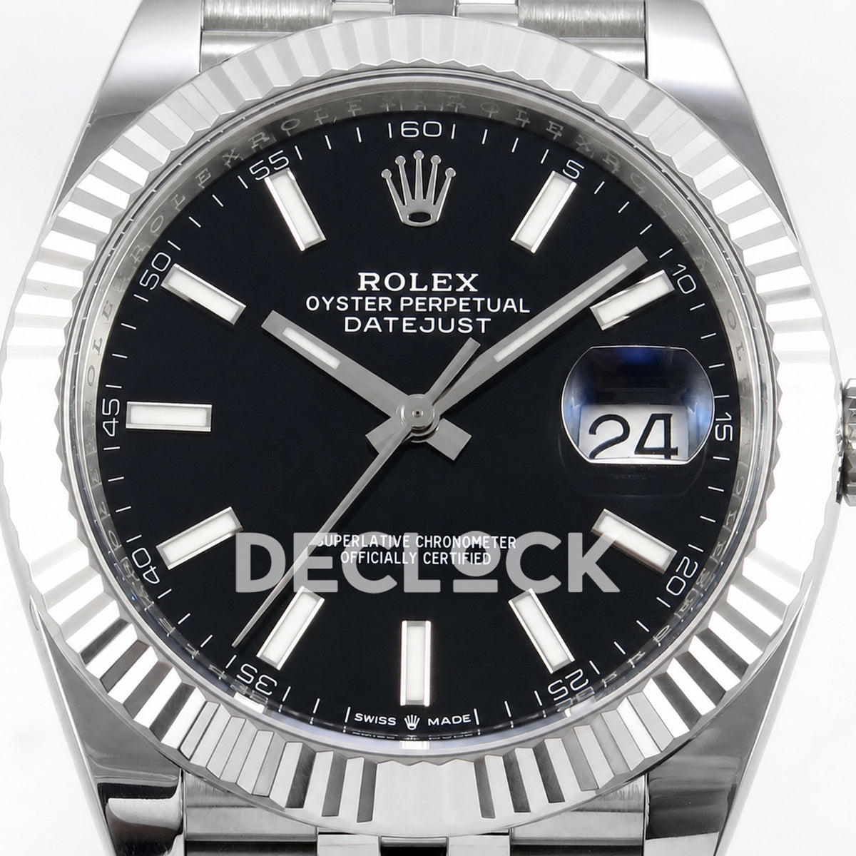 Rolex Datejust 41 126334 Black Stick Dial Jubilee GOLD Maker JH3235 Free Sprung