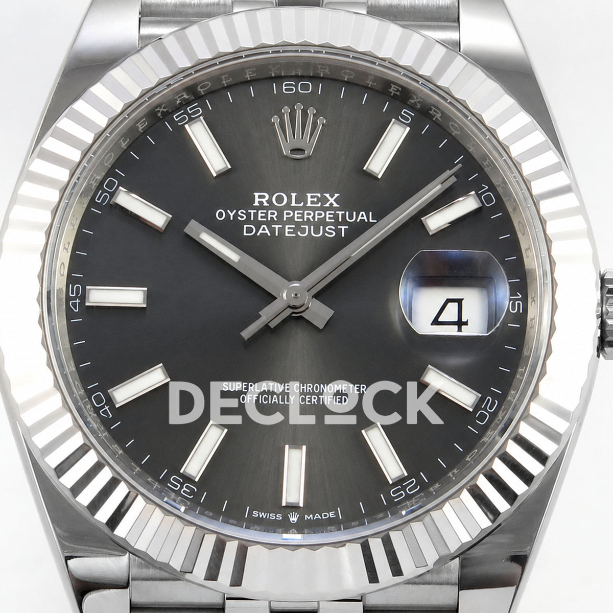 Rolex Datejust 41 126334 Grey Stick Dial Jubilee GOLD Maker JH3235 Free Sprung