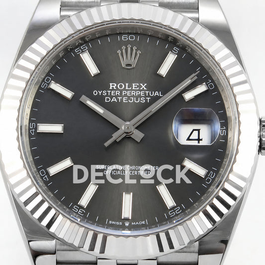 Rolex Datejust 41 126334 Grey Stick Dial Jubilee GOLD Maker JH3235 Free Sprung