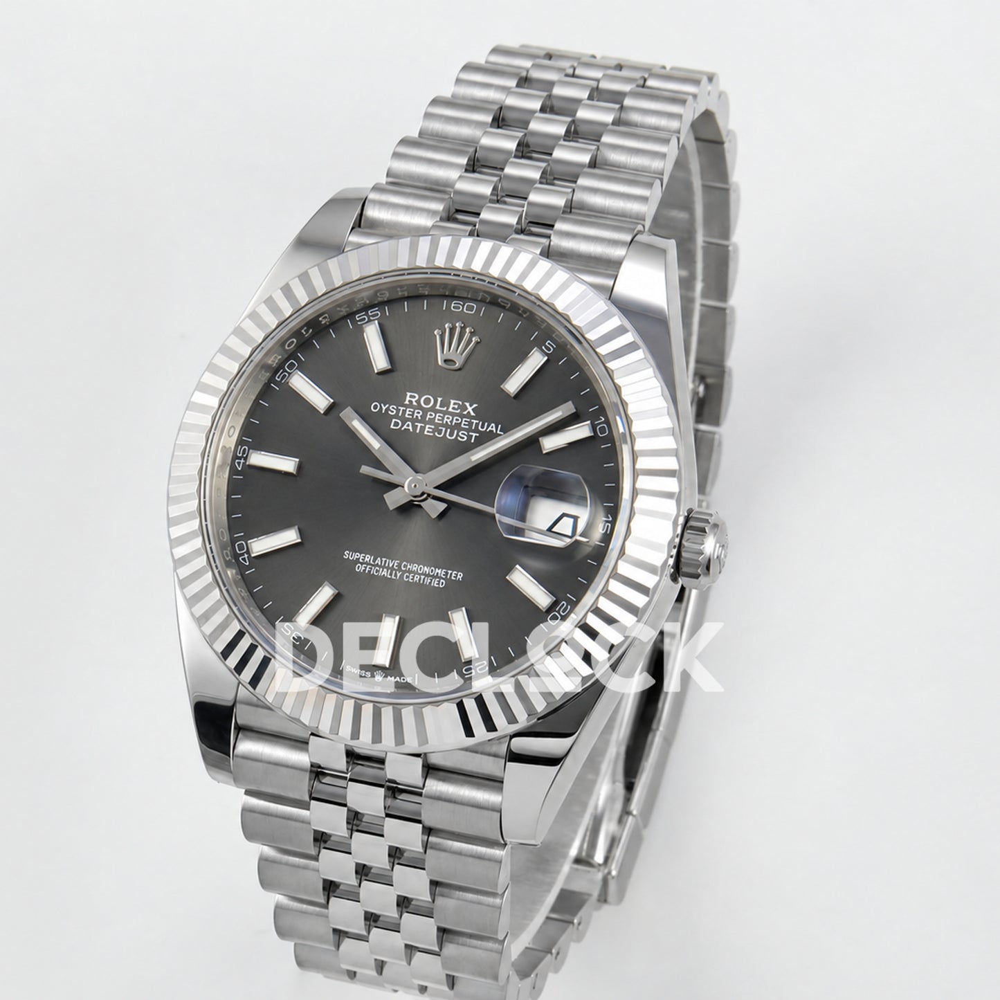 Rolex Datejust 41 126334 Grey Stick Dial Jubilee GOLD Maker JH3235 Free Sprung