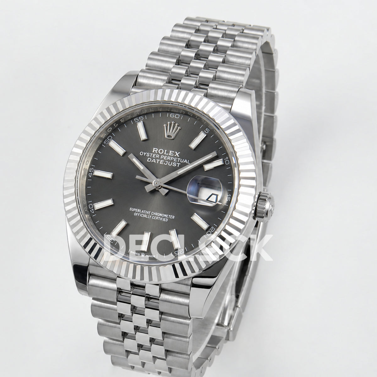 Rolex Datejust 41 126334 Grey Stick Dial Jubilee GOLD Maker JH3235 Free Sprung