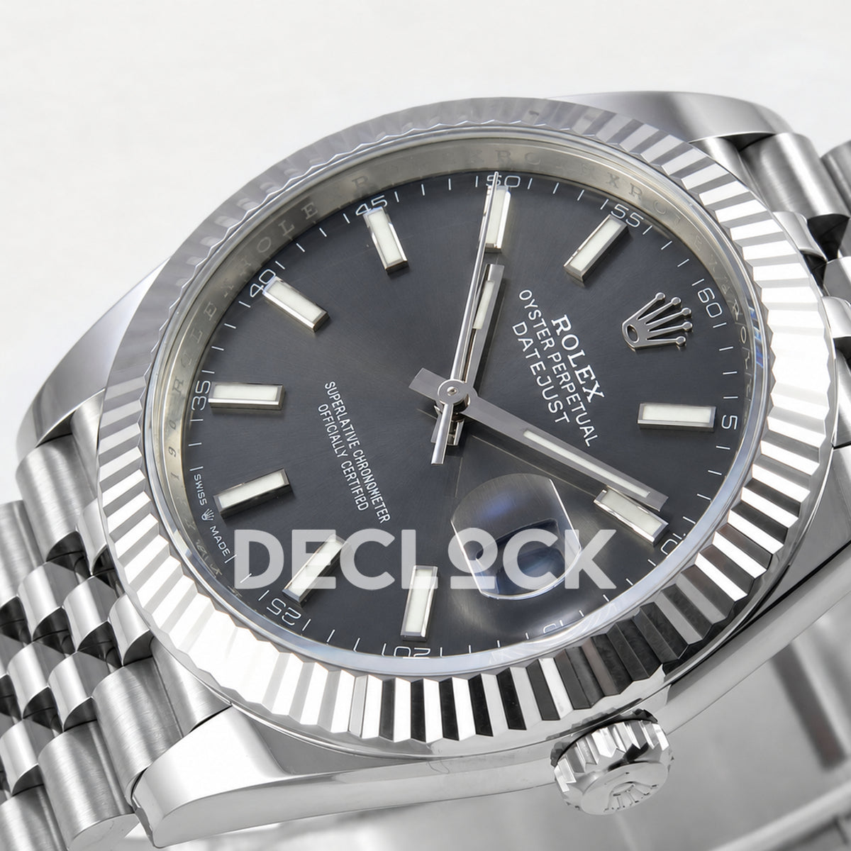 Rolex Datejust 41 126334 Grey Stick Dial Jubilee GOLD Maker JH3235 Free Sprung