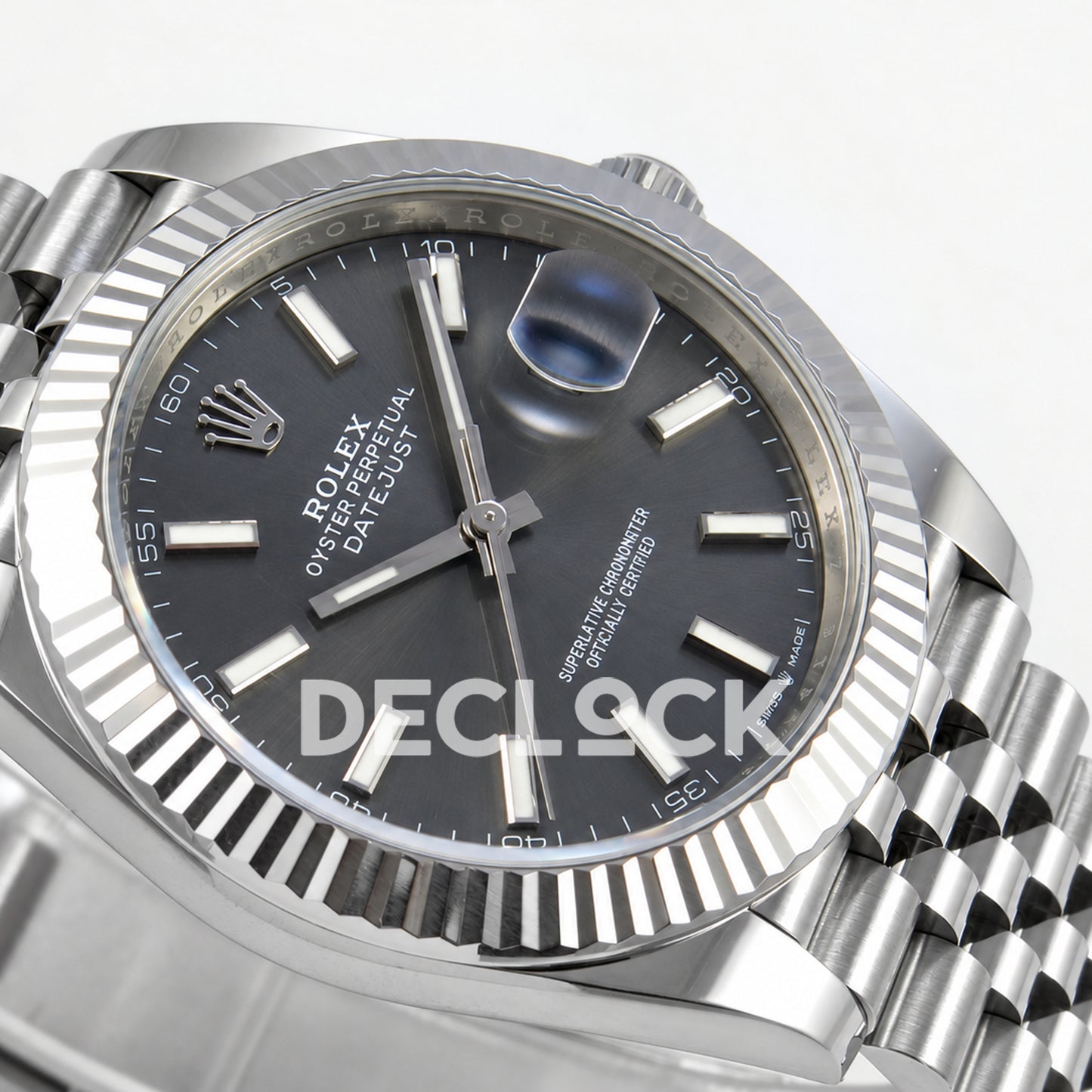 Rolex Datejust 41 126334 Grey Stick Dial Jubilee GOLD Maker JH3235 Free Sprung