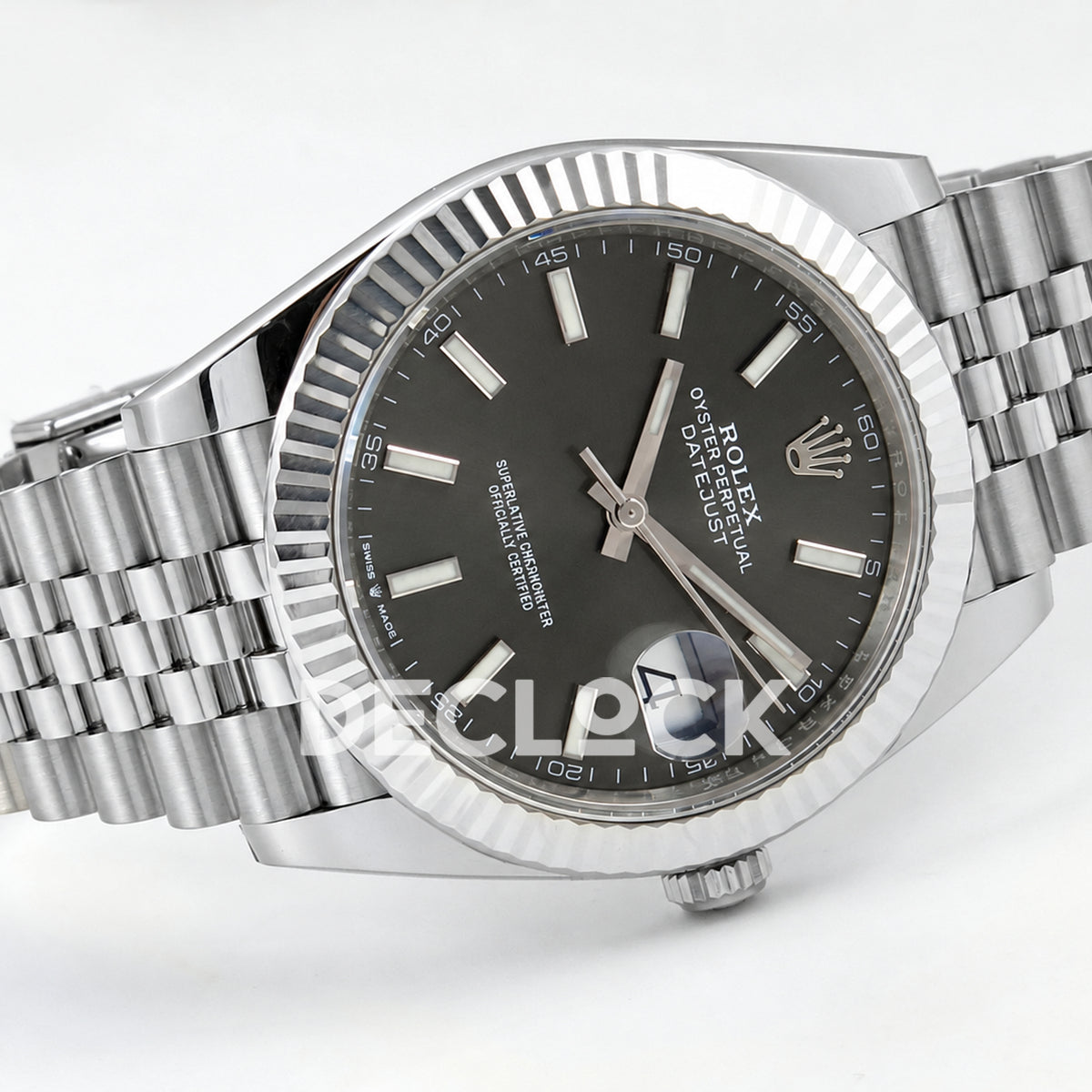 Rolex Datejust 41 126334 Grey Stick Dial Jubilee GOLD Maker JH3235 Free Sprung