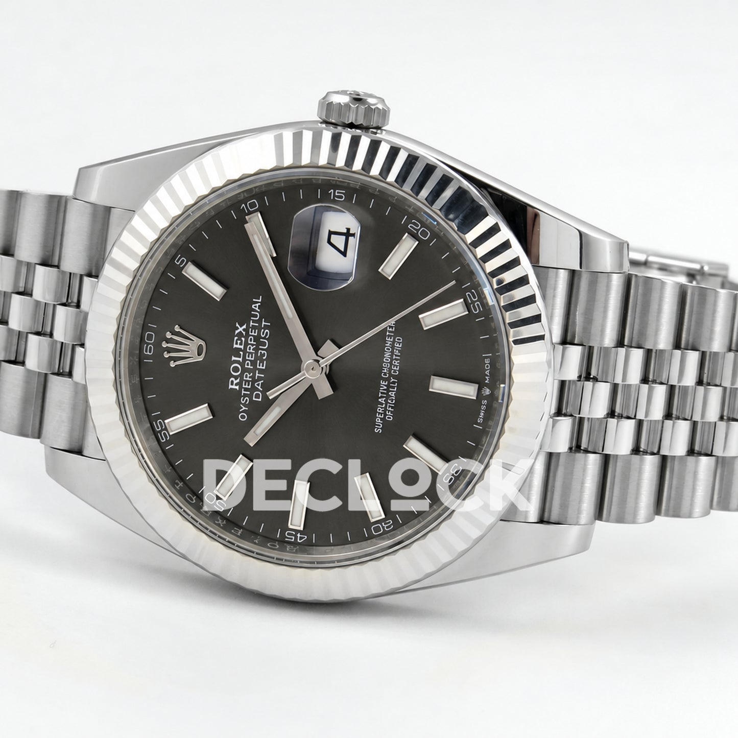 Rolex Datejust 41 126334 Grey Stick Dial Jubilee GOLD Maker JH3235 Free Sprung