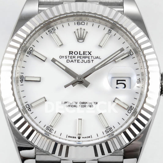 Rolex Datejust 41 126334 White Stick Dial Jubilee GOLD Maker JH3235 Free Sprung