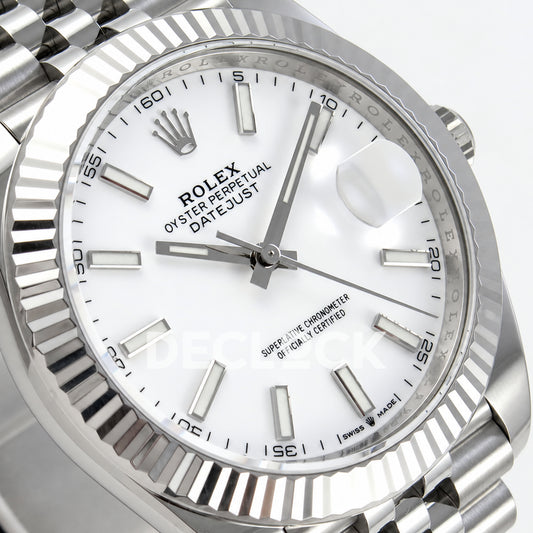Rolex Datejust 41 126334 White Stick Dial Jubilee GOLD Maker JH3235 Free Sprung