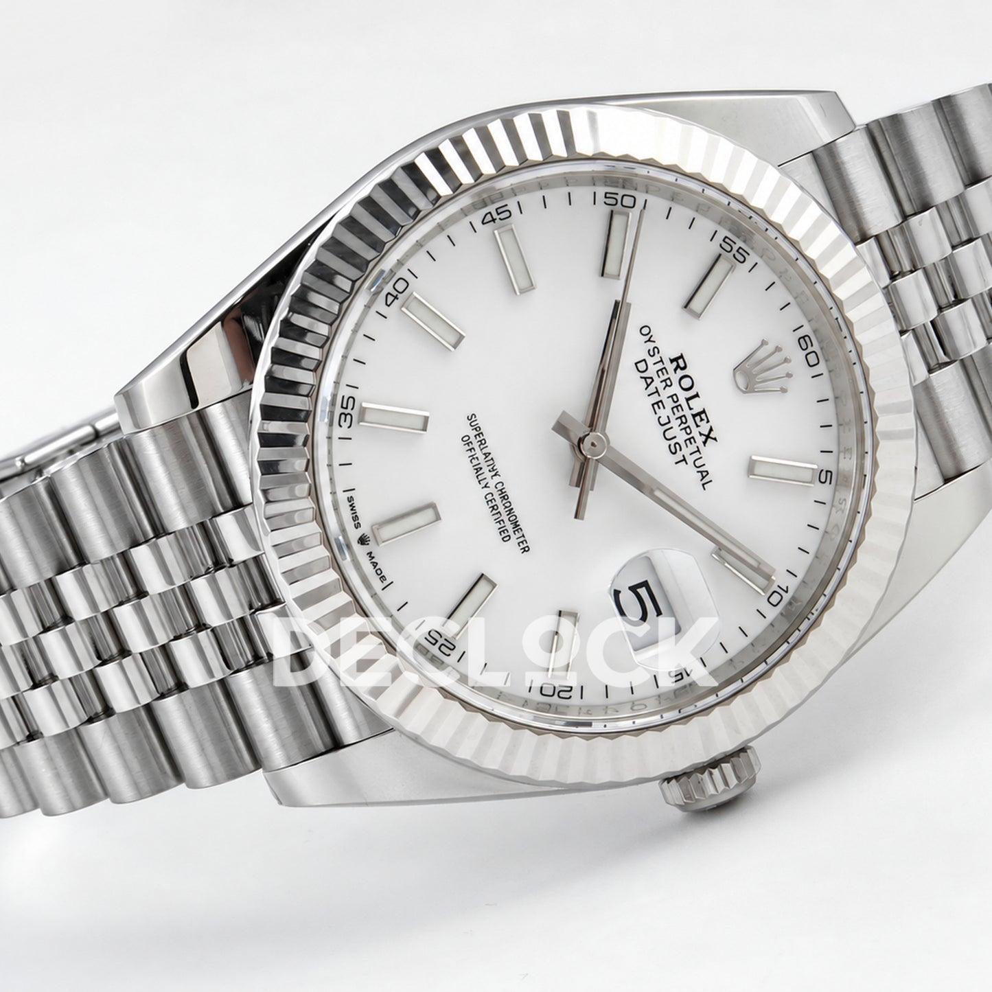 Rolex Datejust 41 126334 White Stick Dial Jubilee GOLD Maker JH3235 Free Sprung