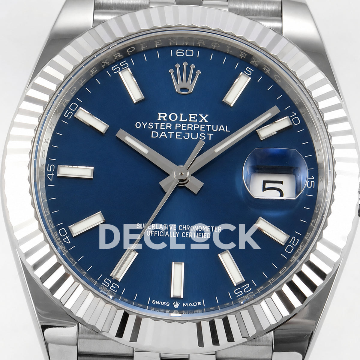 Rolex Datejust 41 126334 Blue Stick Dial Jubilee GOLD Maker JH3235 Free Sprung