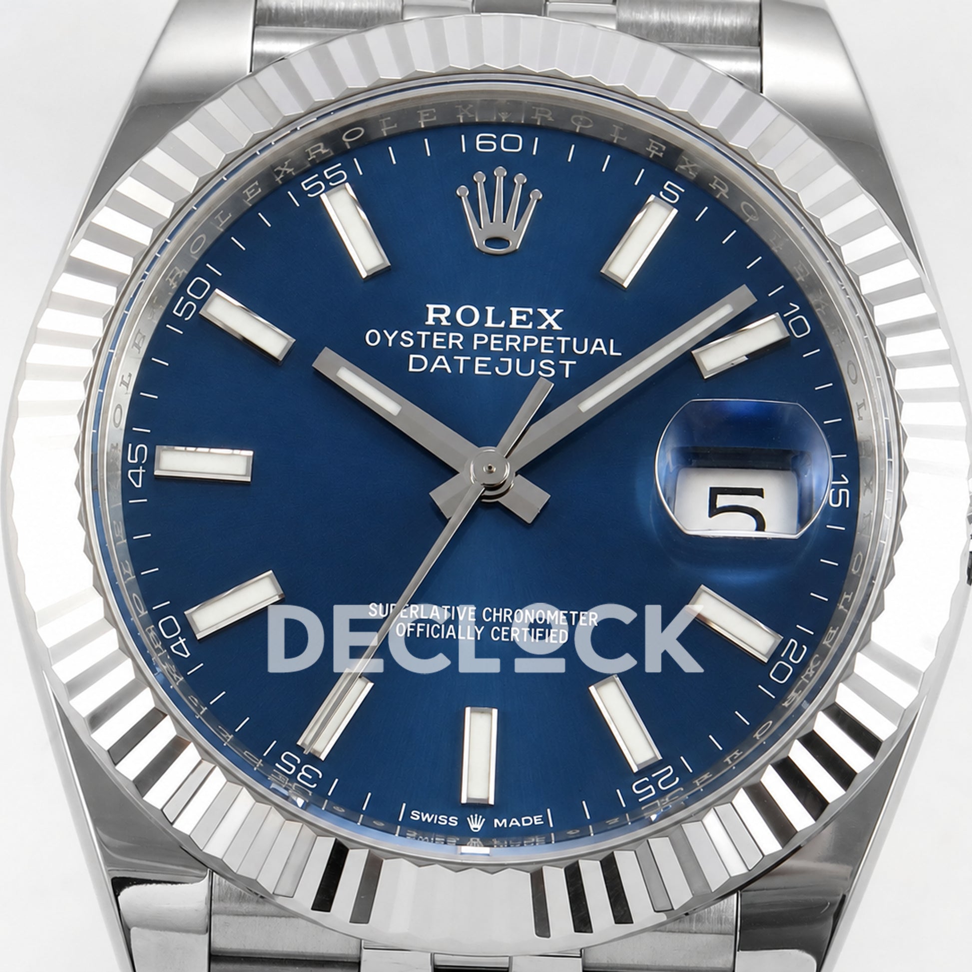 Rolex Datejust 41 126334 Blue Stick Dial Jubilee GOLD Maker JH3235 Free Sprung