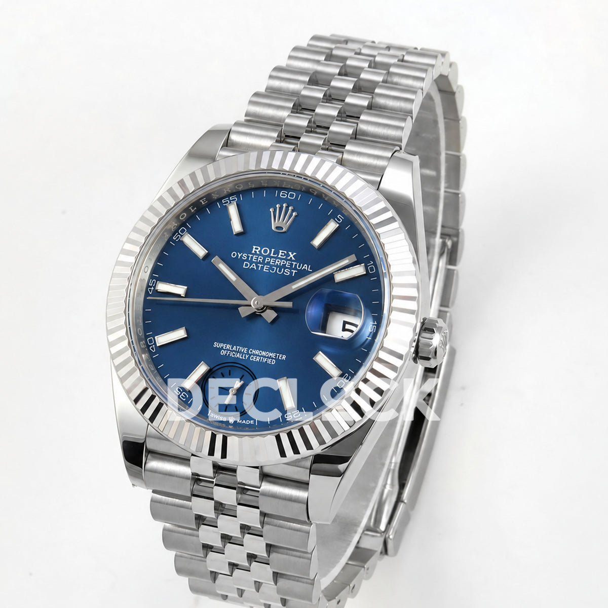 Rolex Datejust 41 126334 Blue Stick Dial Jubilee GOLD Maker JH3235 Free Sprung