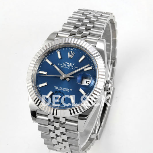 Rolex Datejust 41 126334 Blue Stick Dial Jubilee GOLD Maker JH3235 Free Sprung