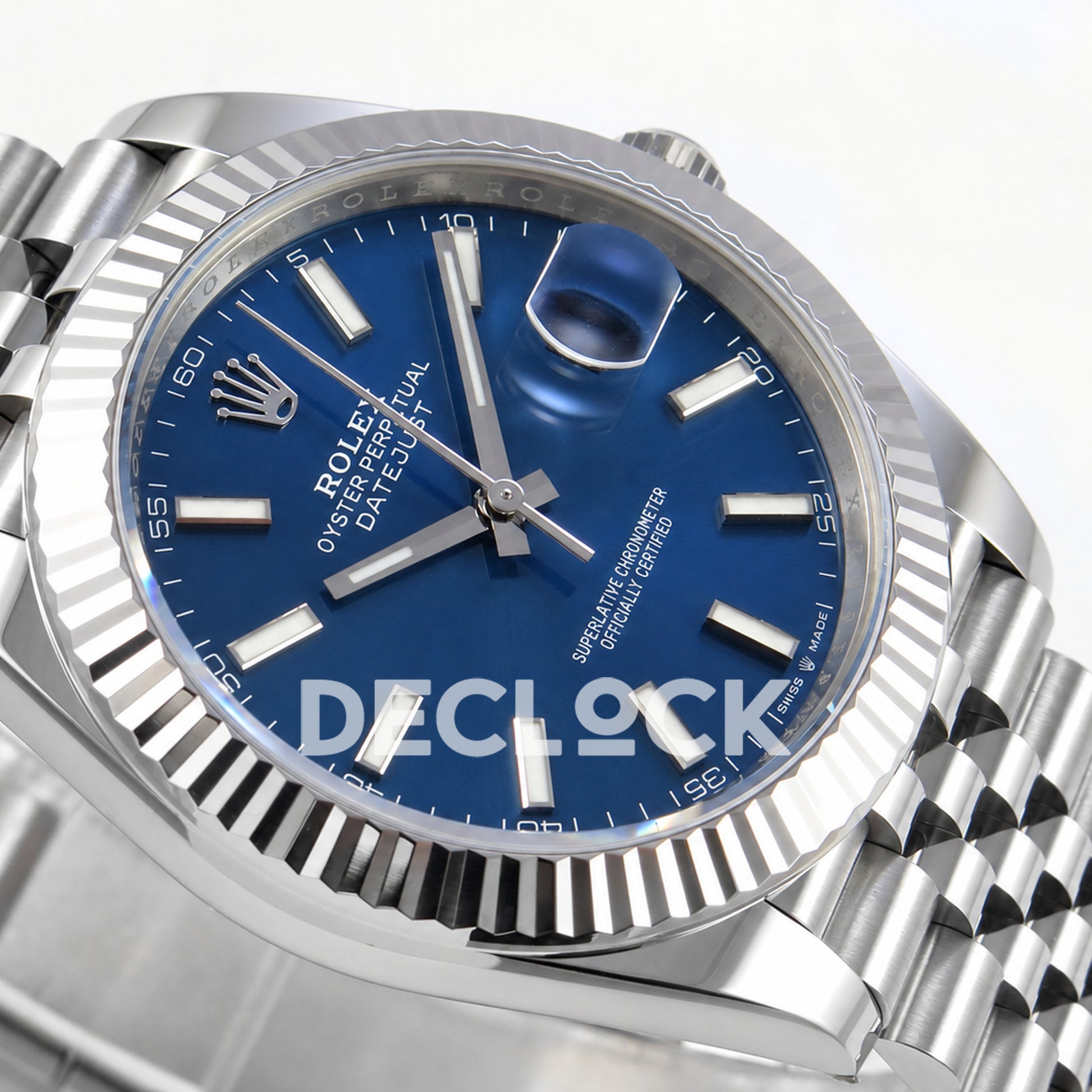 Rolex Datejust 41 126334 Blue Stick Dial Jubilee GOLD Maker JH3235 Free Sprung