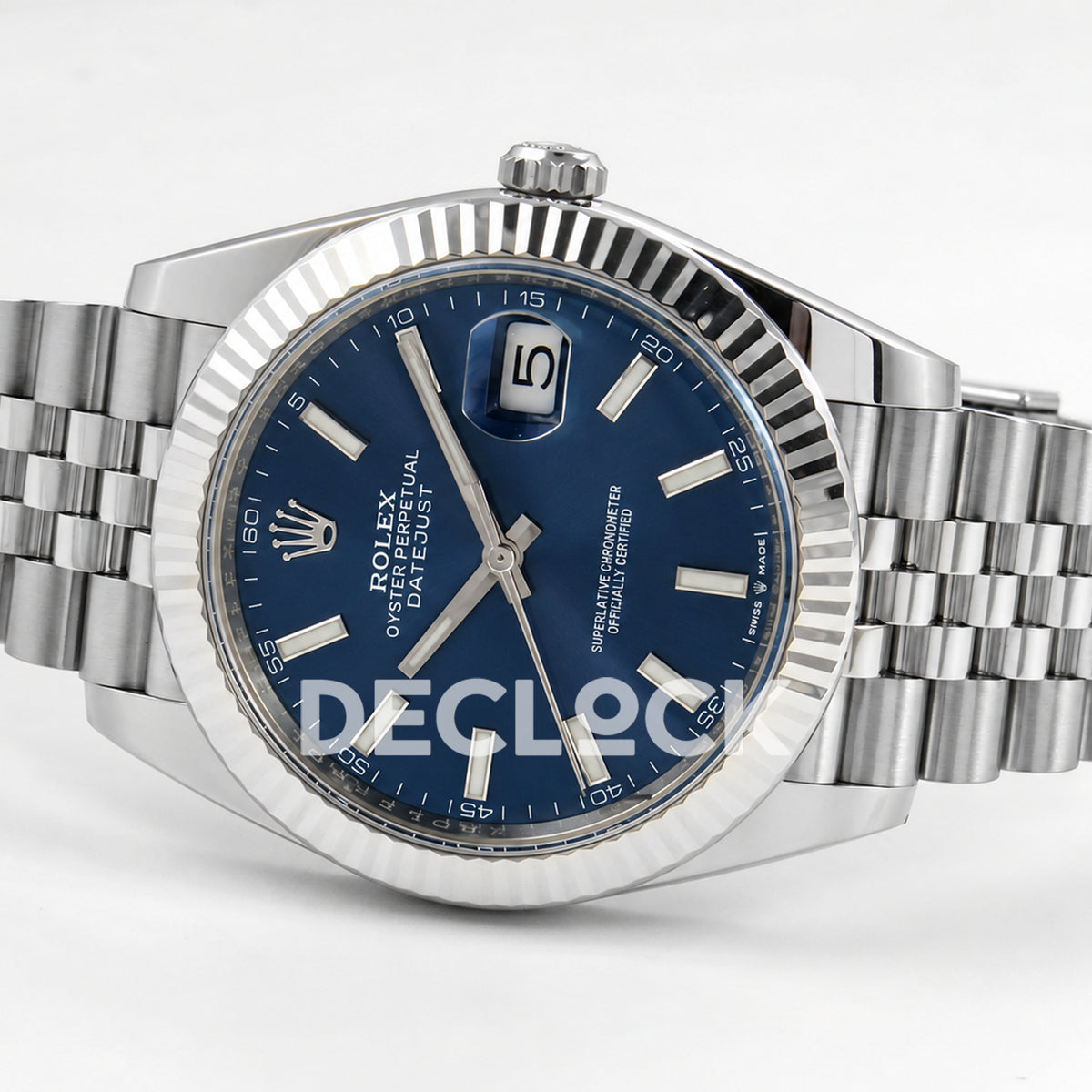 Rolex Datejust 41 126334 Blue Stick Dial Jubilee GOLD Maker JH3235 Free Sprung