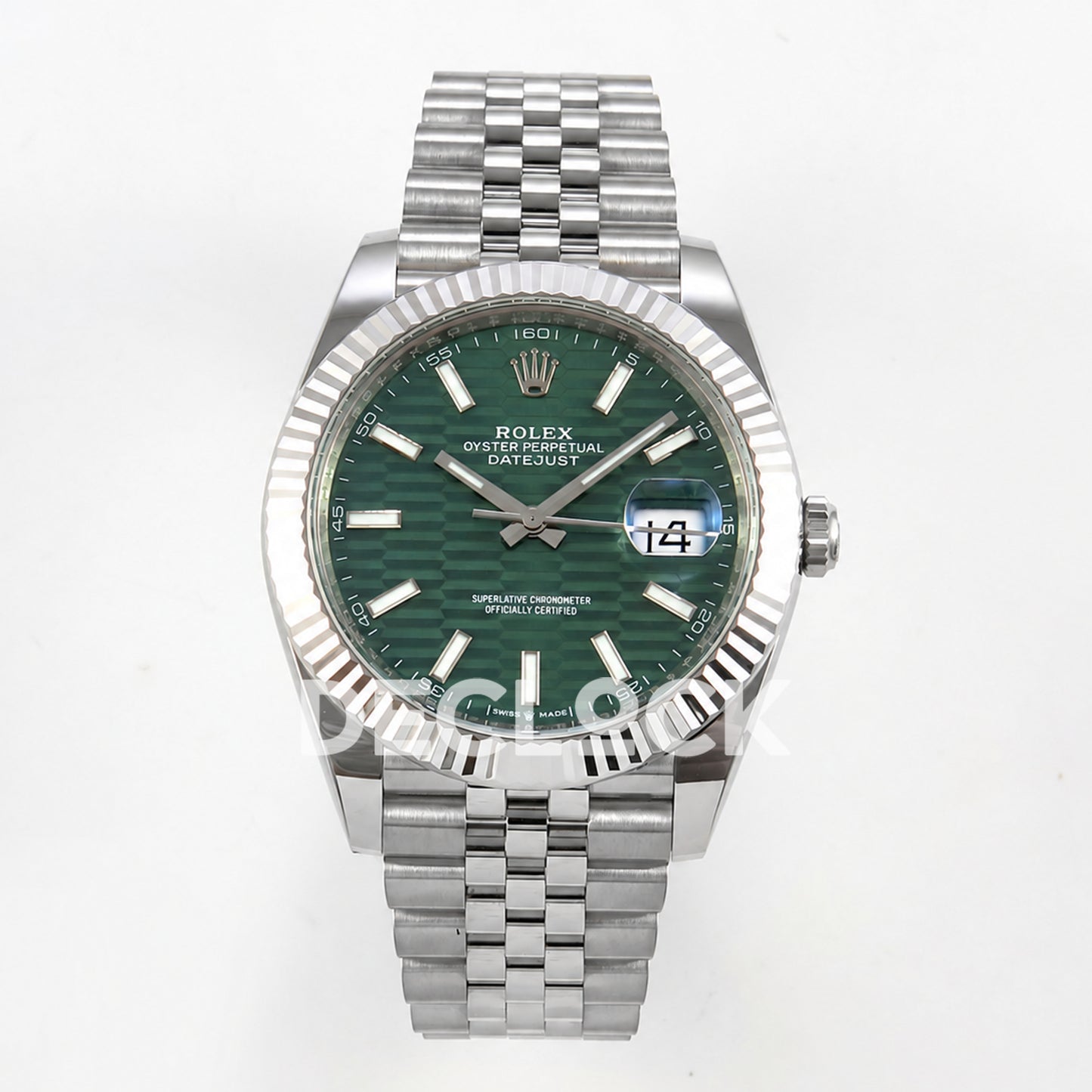 Rolex Datejust 41 126334 Green Textured Dial Jubilee GOLD Maker JH3235 Free Sprung