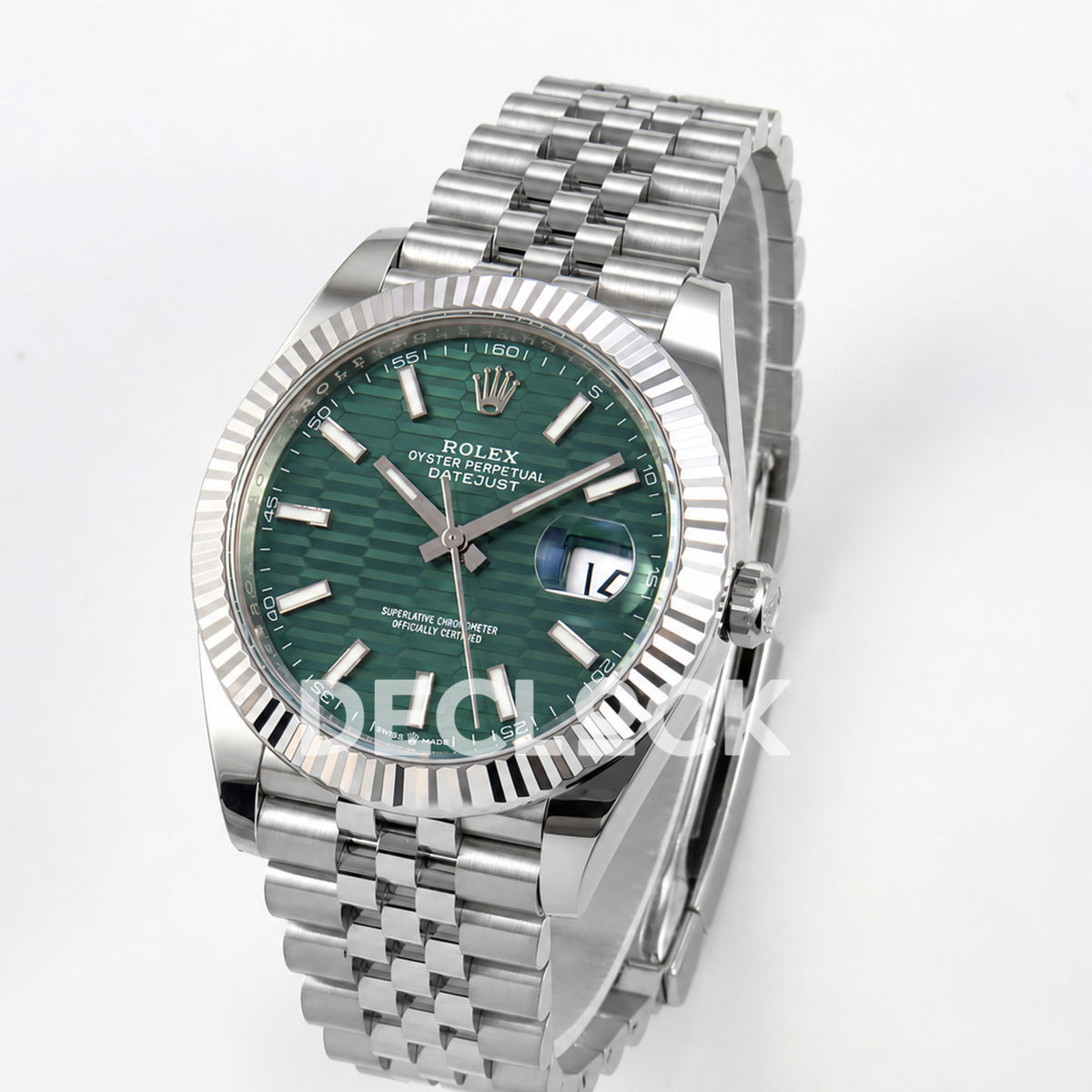 Rolex Datejust 41 126334 Green Textured Dial Jubilee GOLD Maker JH3235 Free Sprung