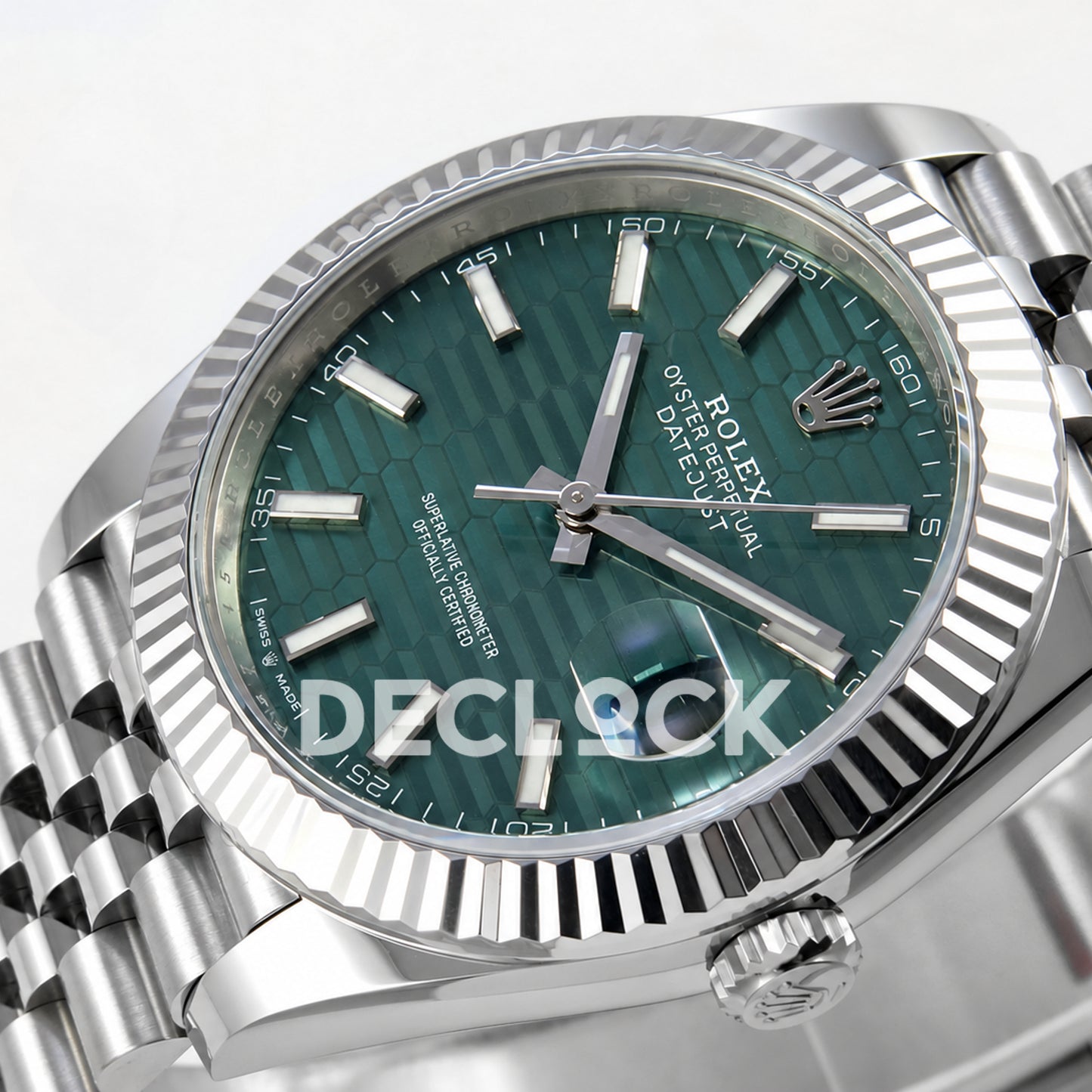 Rolex Datejust 41 126334 Green Textured Dial Jubilee GOLD Maker JH3235 Free Sprung