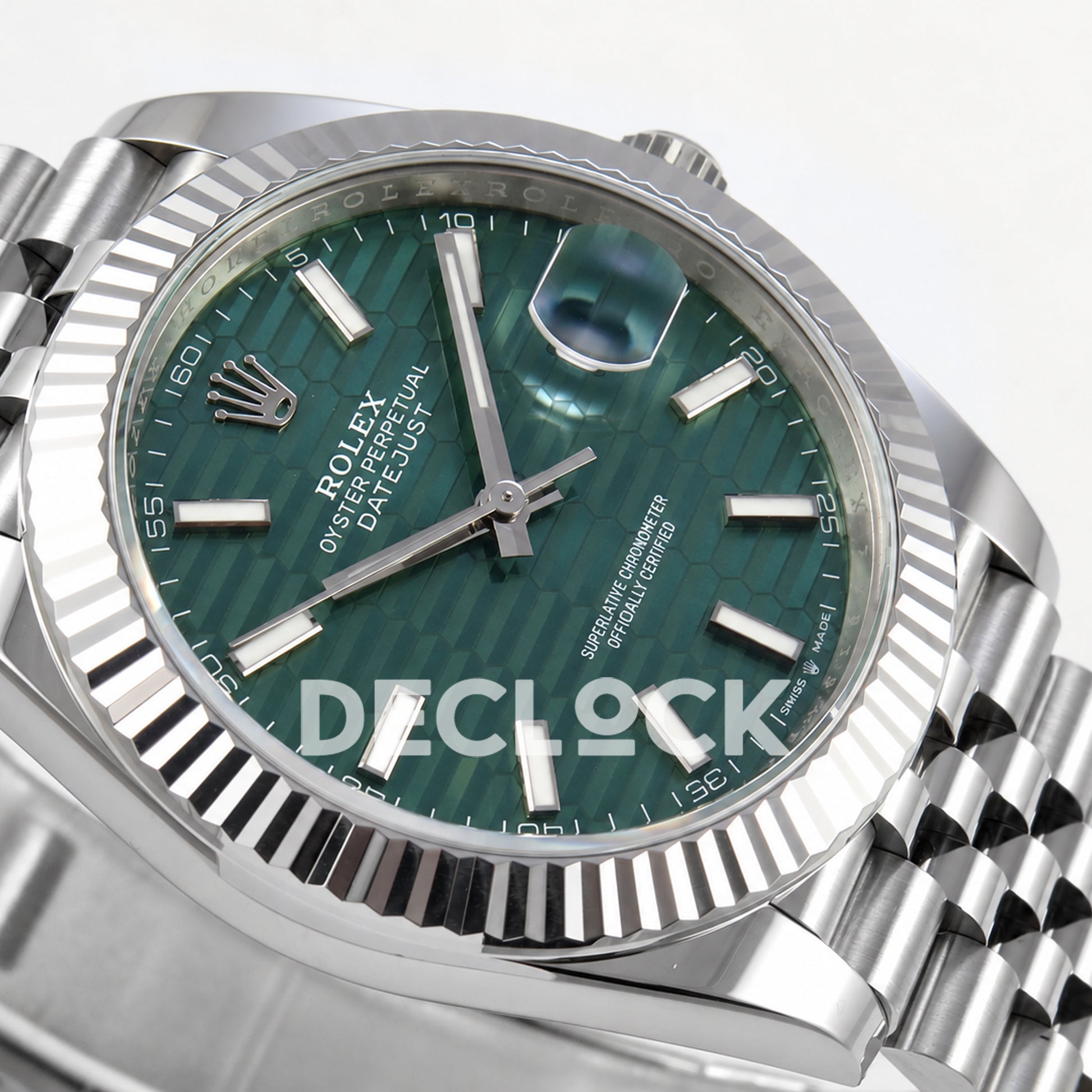 Rolex Datejust 41 126334 Green Textured Dial Jubilee GOLD Maker JH3235 Free Sprung