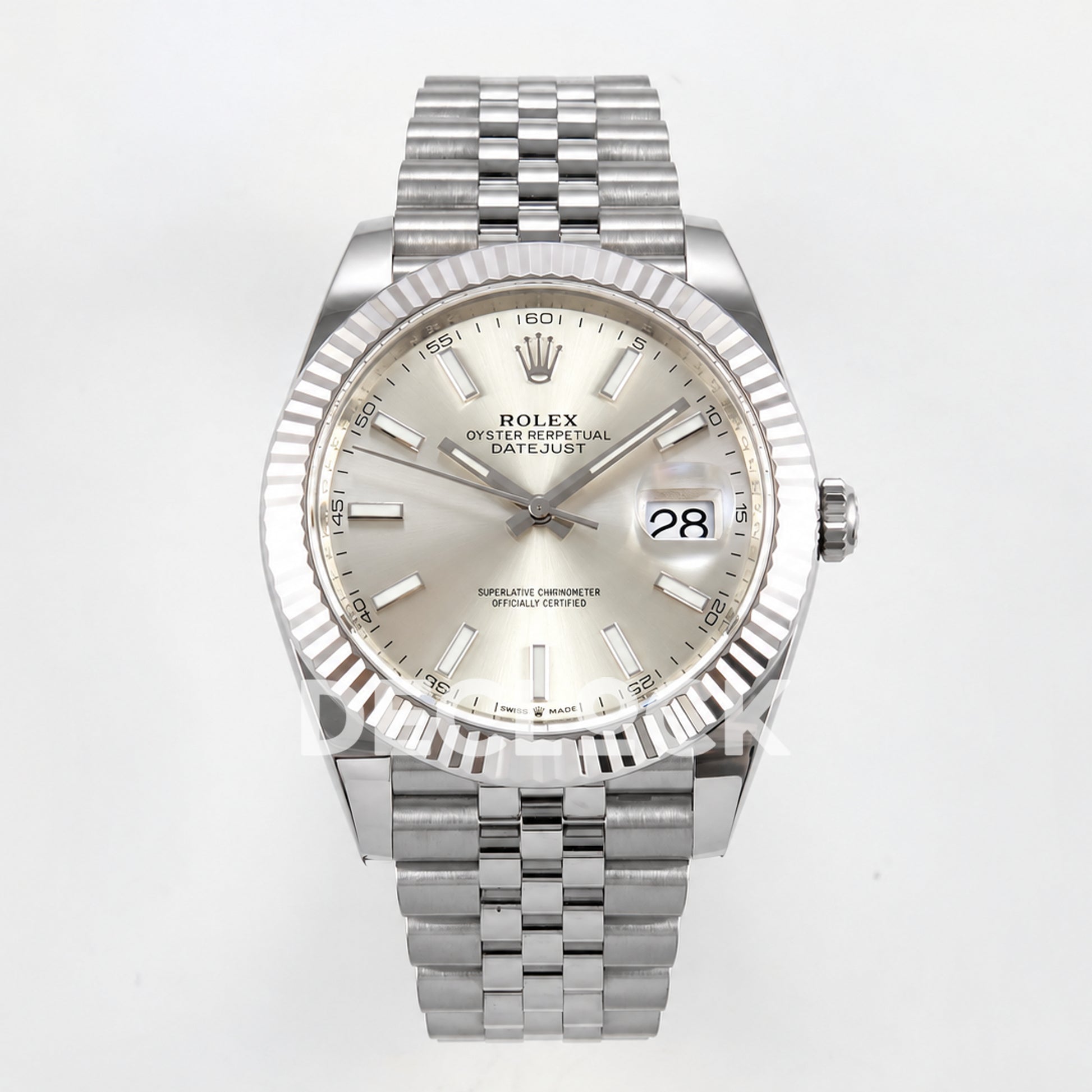 Rolex Datejust 41 126334 Silver Stick Dial Jubilee GOLD Maker JH3235 Free Sprung
