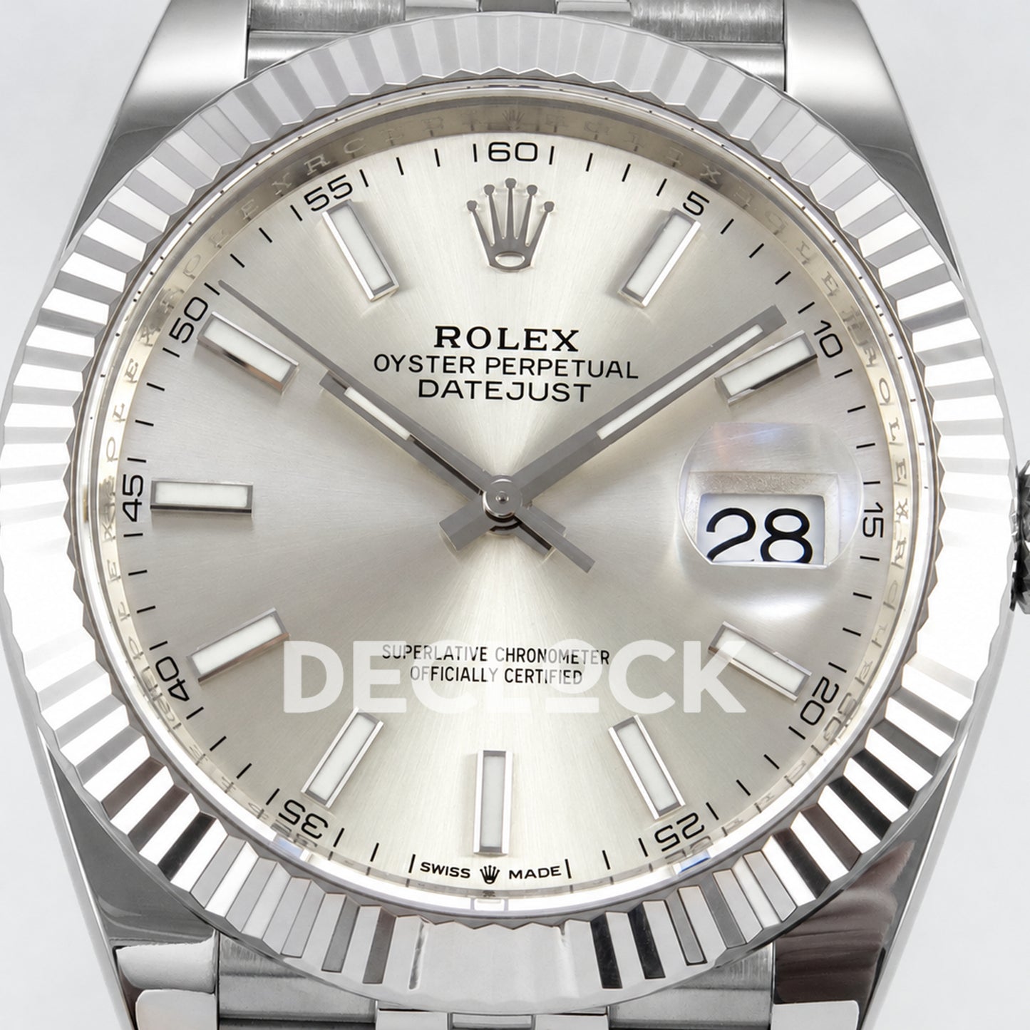 Rolex Datejust 41 126334 Silver Stick Dial Jubilee GOLD Maker JH3235 Free Sprung