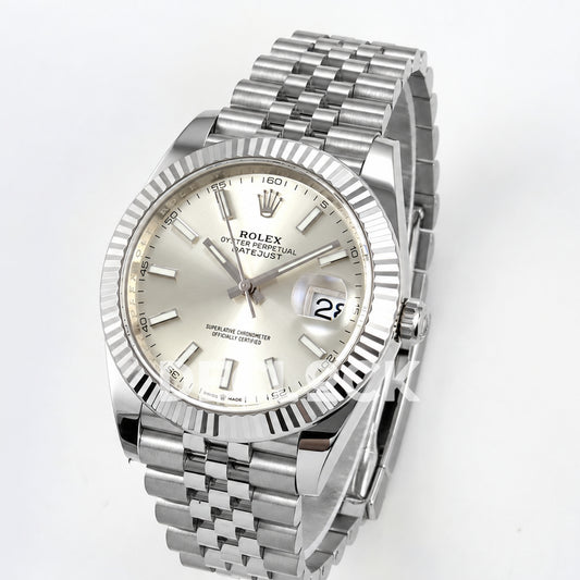 Rolex Datejust 41 126334 Silver Stick Dial Jubilee GOLD Maker JH3235 Free Sprung