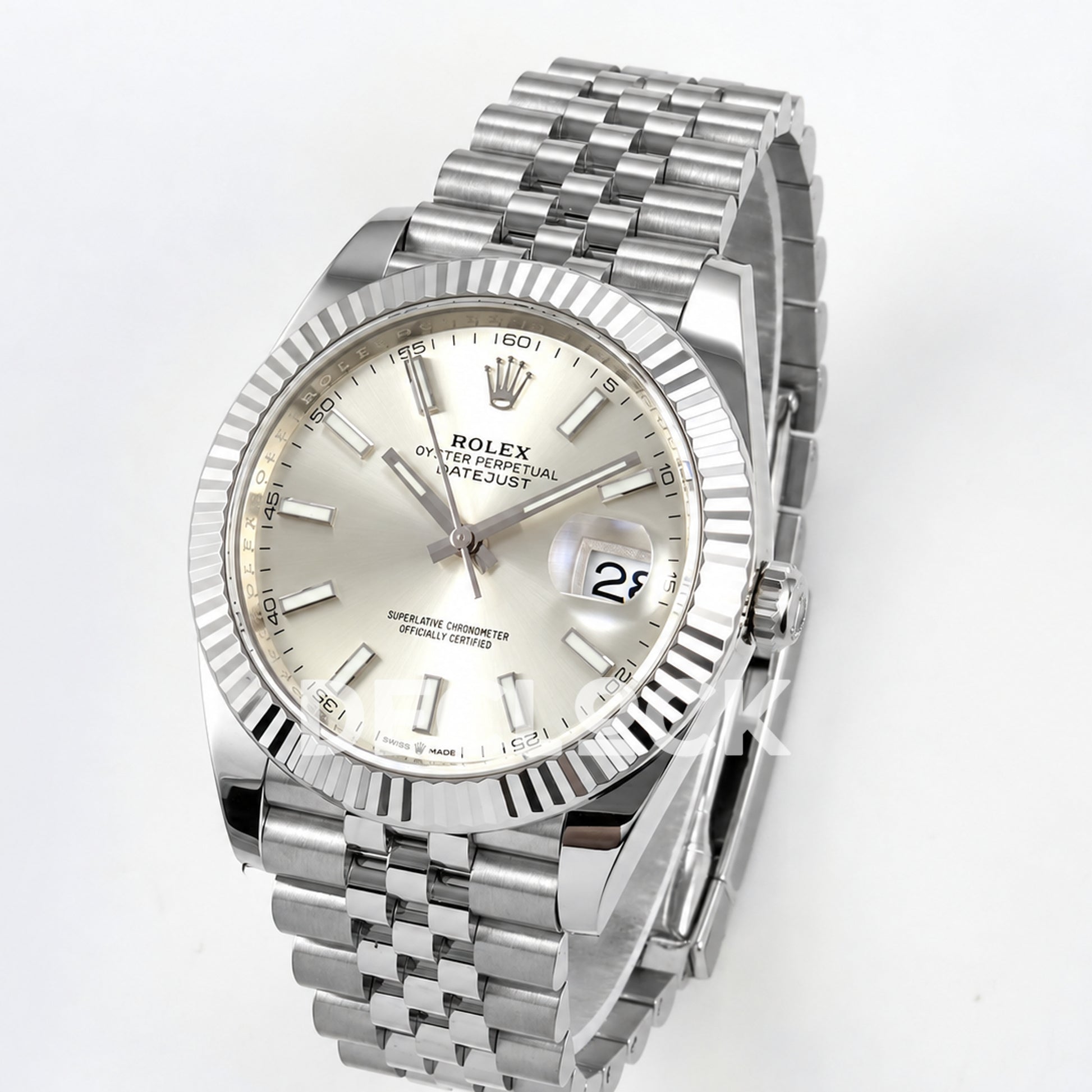 Rolex Datejust 41 126334 Silver Stick Dial Jubilee GOLD Maker JH3235 Free Sprung