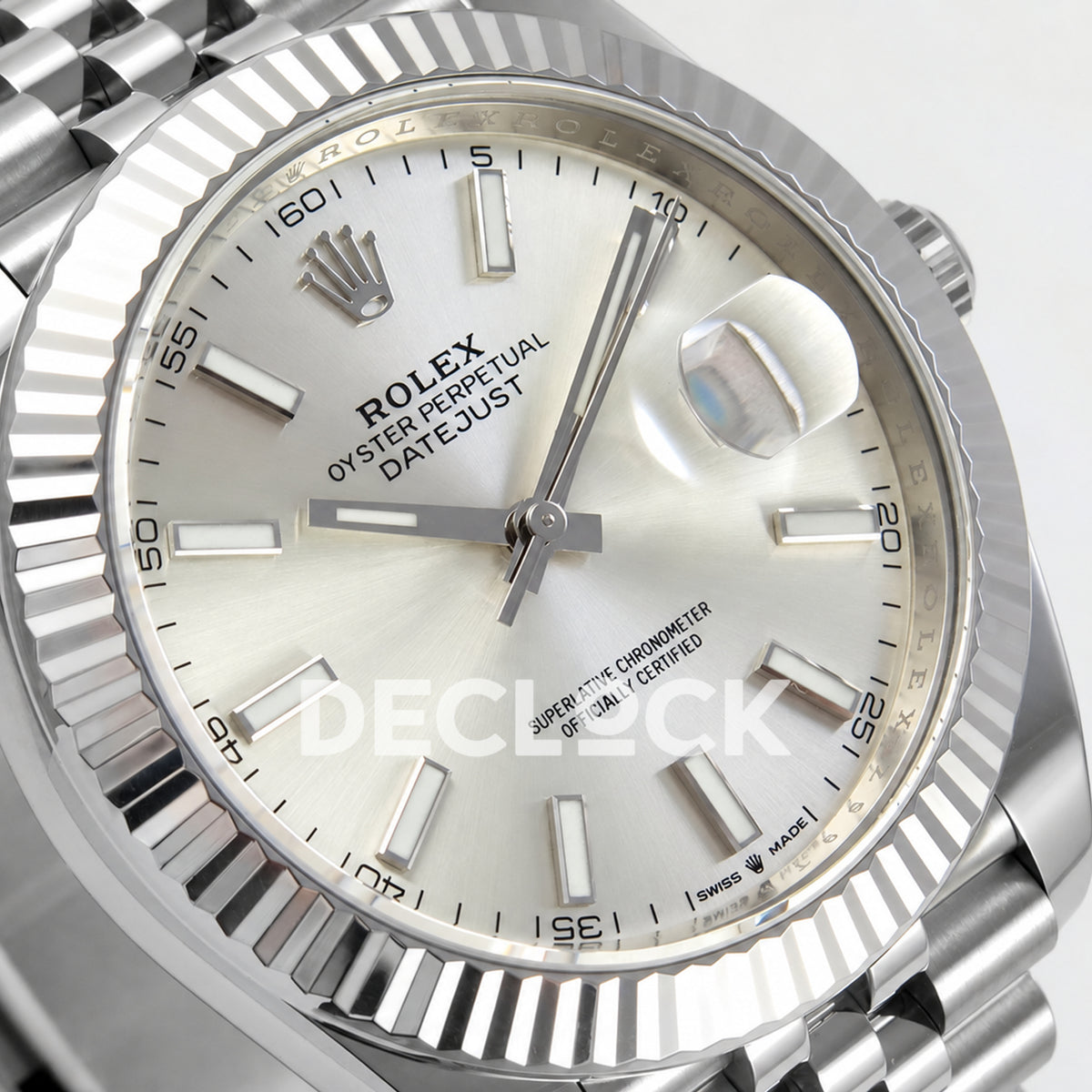 Rolex Datejust 41 126334 Silver Stick Dial Jubilee GOLD Maker JH3235 Free Sprung