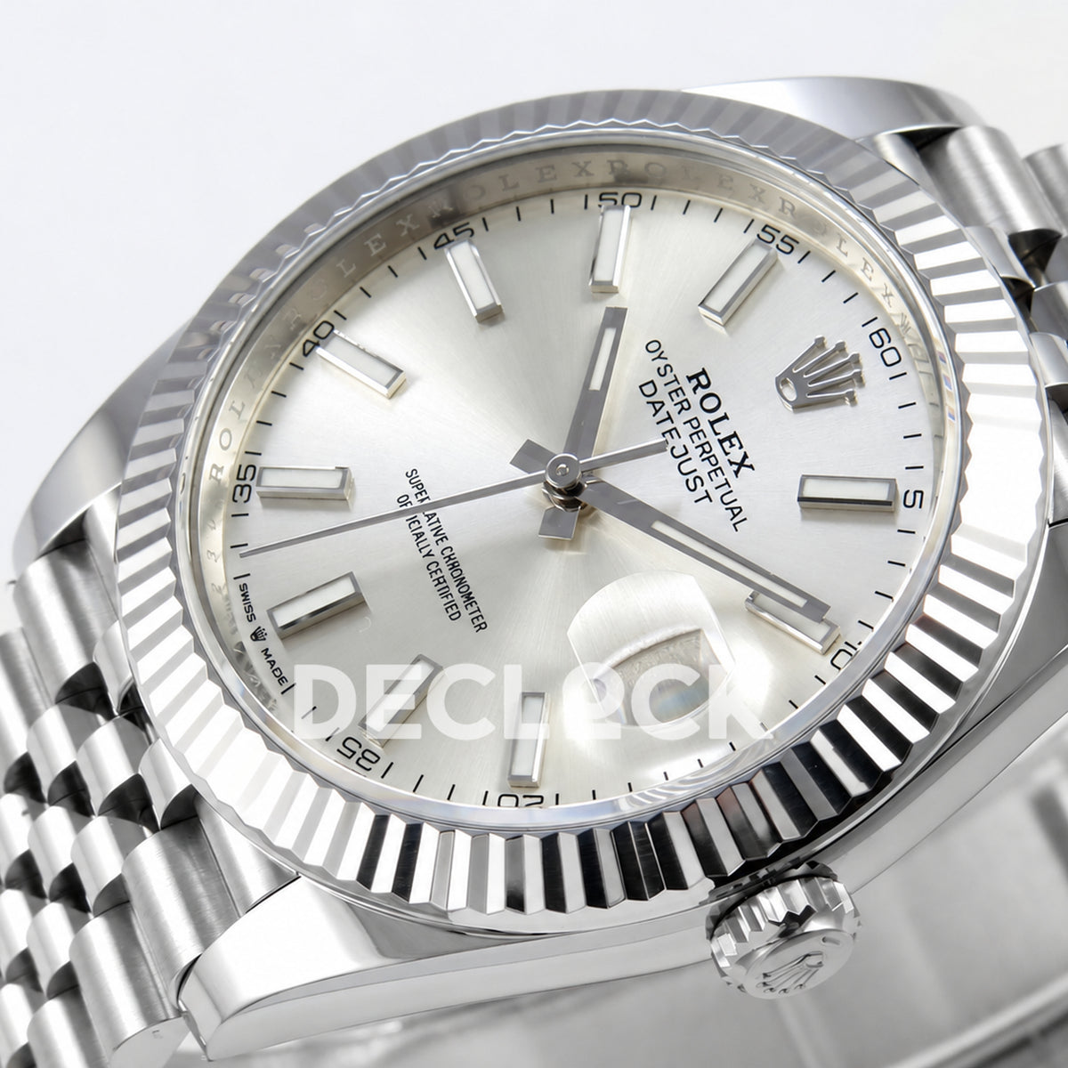Rolex Datejust 41 126334 Silver Stick Dial Jubilee GOLD Maker JH3235 Free Sprung