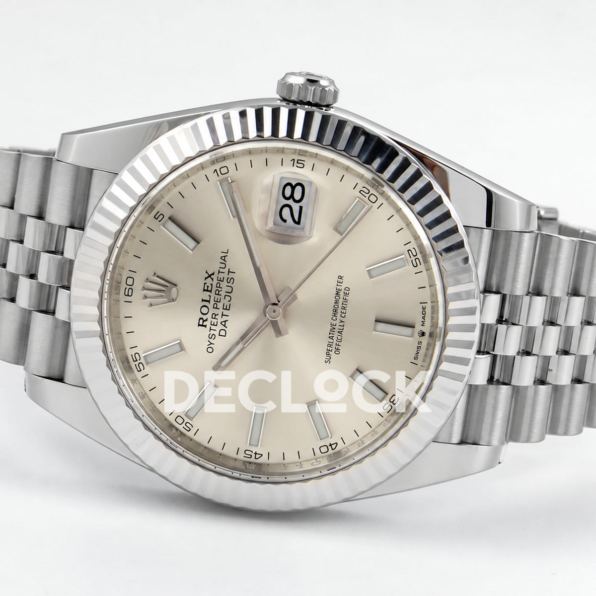 Rolex Datejust 41 126334 Silver Stick Dial Jubilee GOLD Maker JH3235 Free Sprung