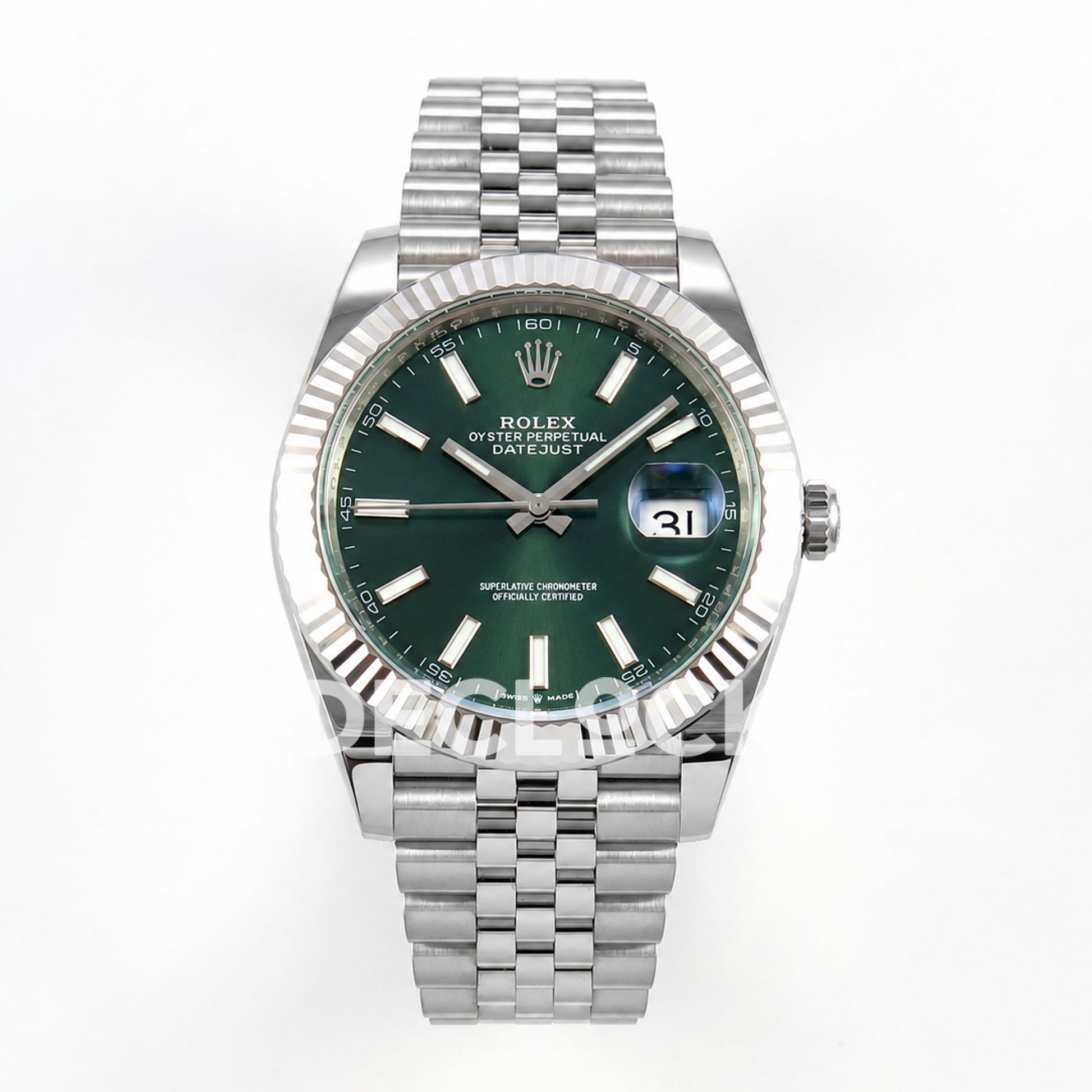 Rolex Datejust 41 126334 Green Stick Dial Jubilee GOLD Maker JH3235 Free Sprung