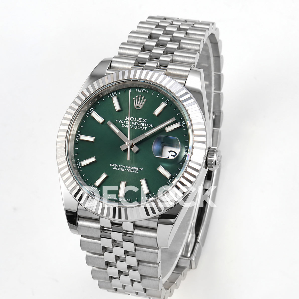 Rolex Datejust 41 126334 Green Stick Dial Jubilee GOLD Maker JH3235 Free Sprung