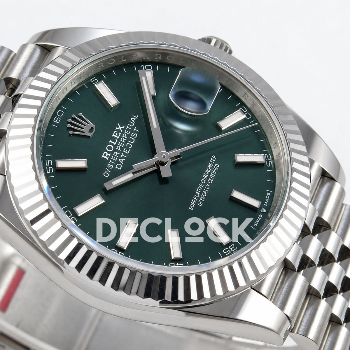 Rolex Datejust 41 126334 Green Stick Dial Jubilee GOLD Maker JH3235 Free Sprung
