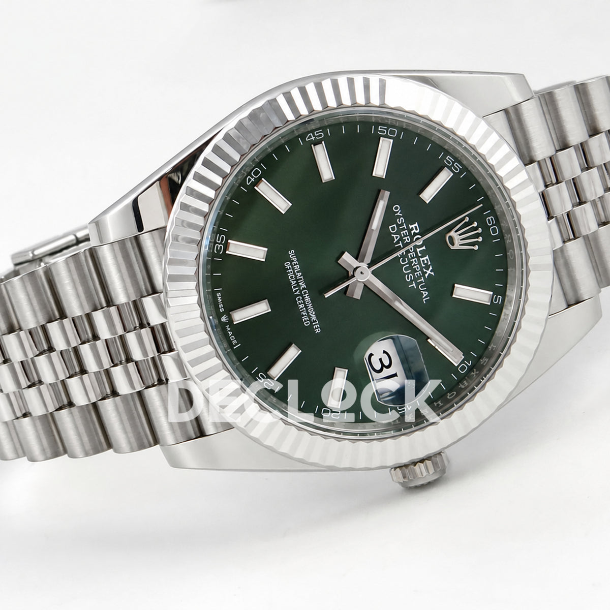 Rolex Datejust 41 126334 Green Stick Dial Jubilee GOLD Maker JH3235 Free Sprung