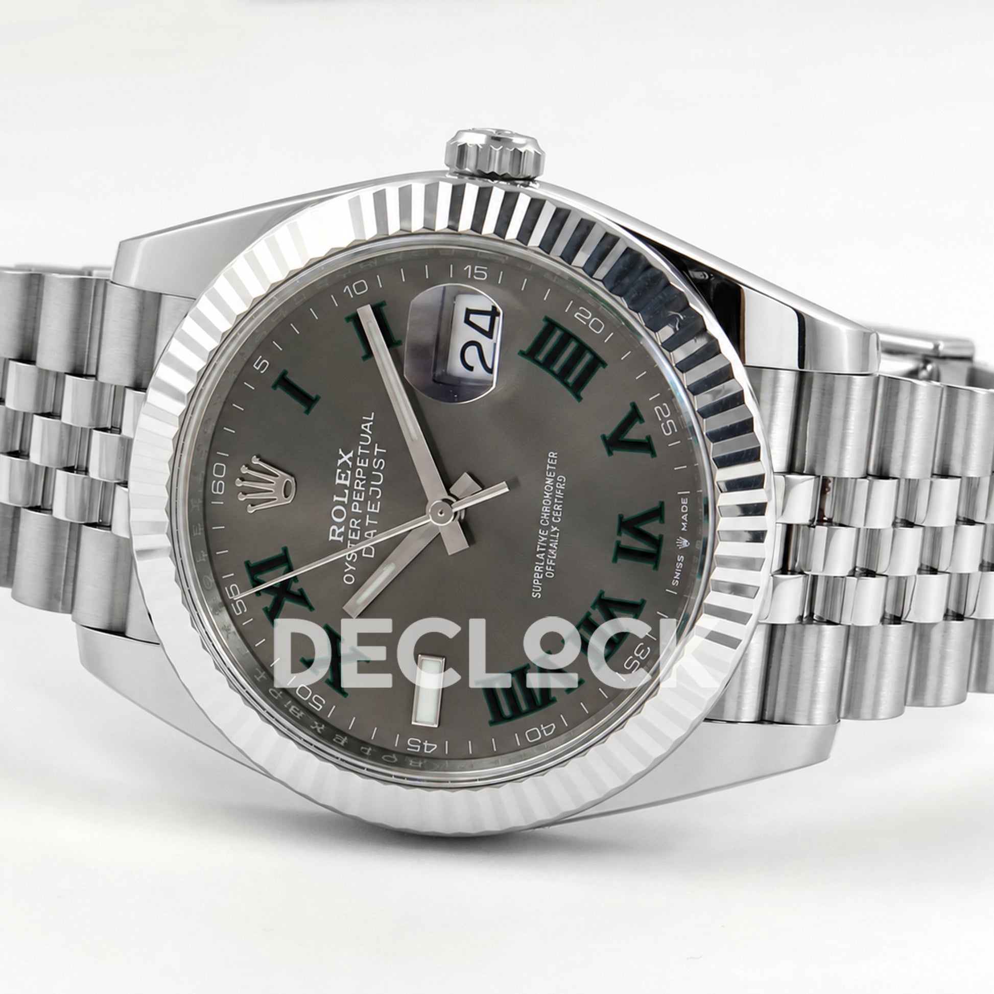 Rolex Datejust 41 126334 Wimbledon Jubilee GOLD Maker JH3235 Free Sprung