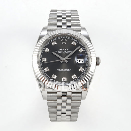 Rolex Datejust 41 126334 Grey Diamonds Dial Jubilee GOLD Maker JH3235 Free Sprung