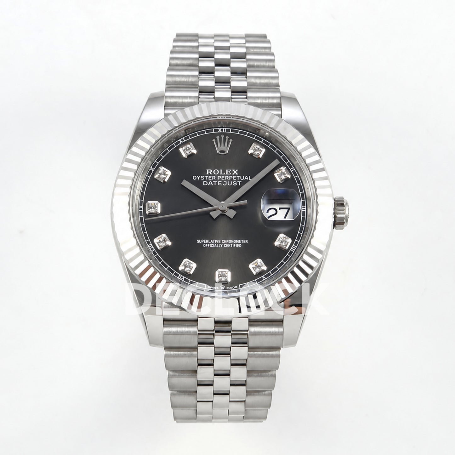 Rolex Datejust 41 126334 Grey Diamonds Dial Jubilee GOLD Maker JH3235 Free Sprung