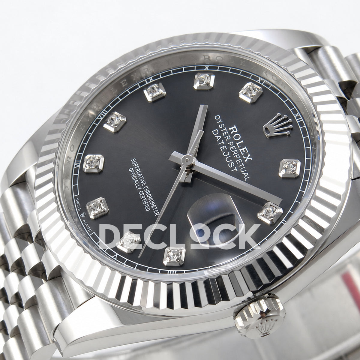Rolex Datejust 41 126334 Grey Diamonds Dial Jubilee GOLD Maker JH3235 Free Sprung